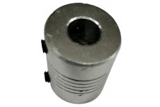 Encoder coupling, 10 mm - Aluminum spiral.