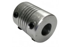 Encoder coupling, 8mm - Aluminum spiral.