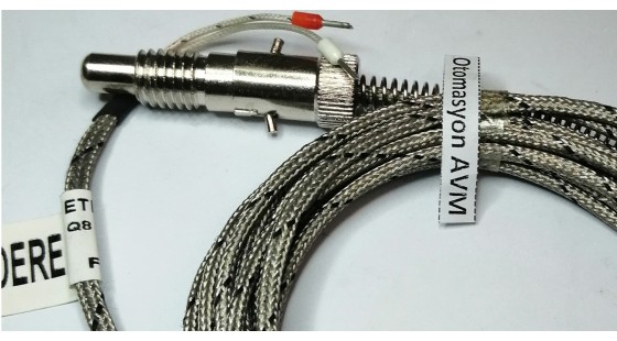 2 meters of 8 mm Bayonet Tip J-Type Thermocouple