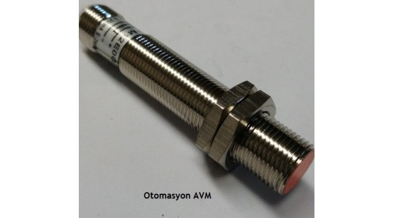 PNP-NO-3 Telli M12 endüktif sensör."Konnektörlü" 2mm
