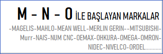 2. el markaları M-N-O ile başlayan markalar