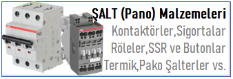 Pano malzemeleri - şalter,sigorta,röle ve diğer