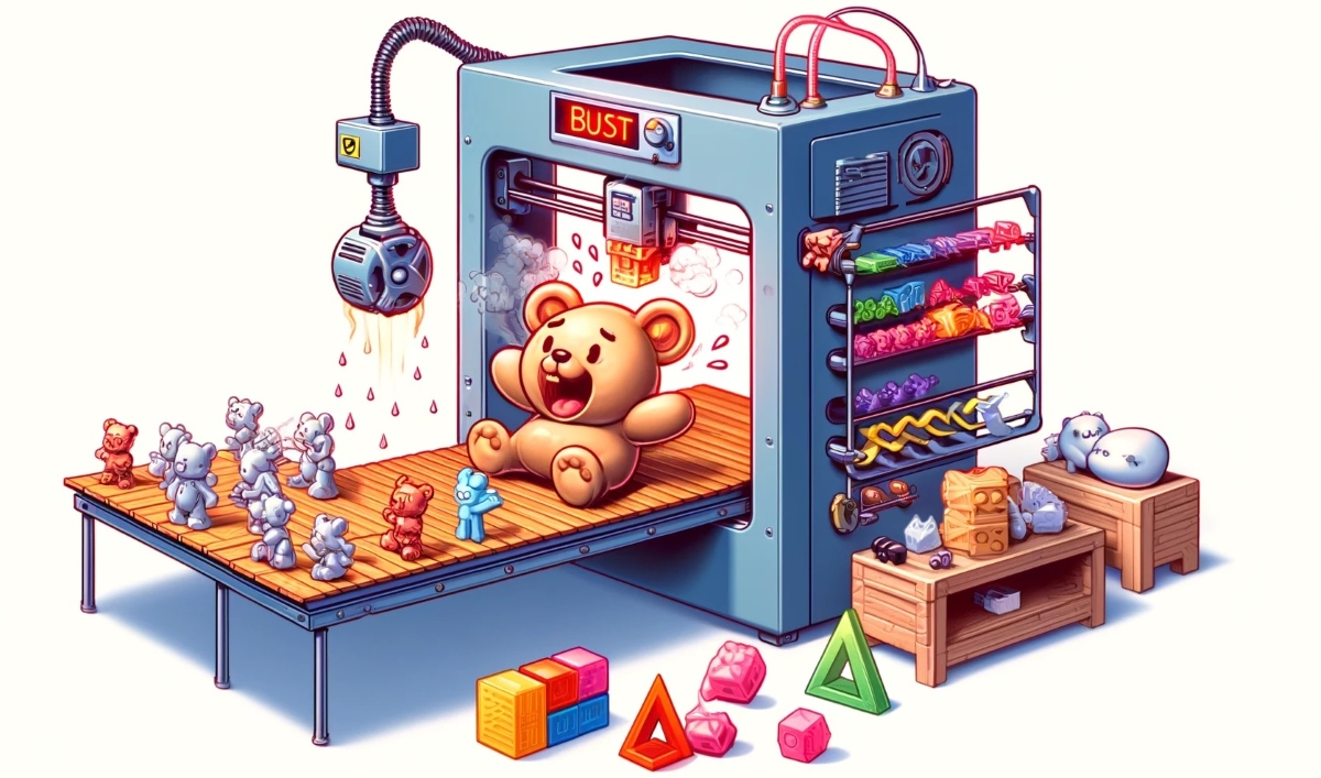 How are parts with complex geometries printed using 3D printers?