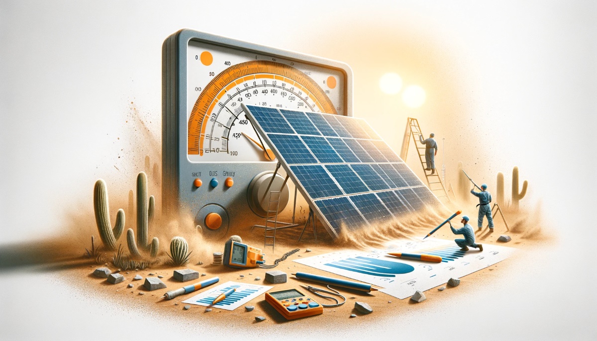 How is the efficiency of solar panels measured?