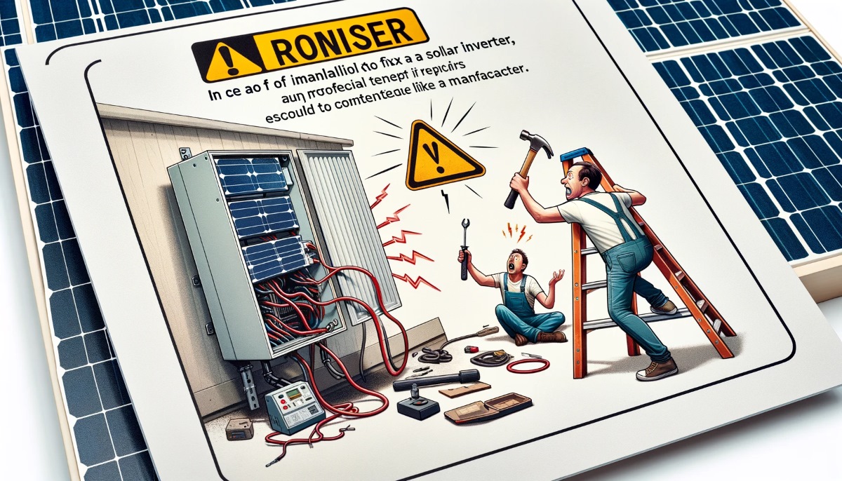 What should I do if my solar inverter malfunctions?